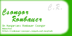 csongor rombauer business card